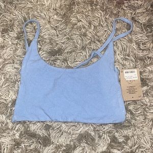 Cutout back cropped tank